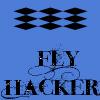 Retro diamond banner signature reading 'Fly Hacker'