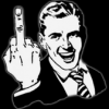 Classic rude gesture meme, forum flame-war favorite
