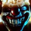 Creepy grinning clown mask avatar, classic edgy forum vibe